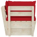 vidaXL Canapé d'angle palette de jardin avec coussins Épicéa imprégné