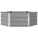 vidaXL Jardinière Gris clair 129 x 129 x 45 cm Acier