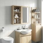 vidaXL Armoire murale de salle de bain Chêne Sonoma 30 x 16 x 62 5 cm