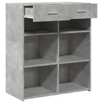 vidaXL Buffet gris béton 80x42 5x93 cm bois d'ingénierie