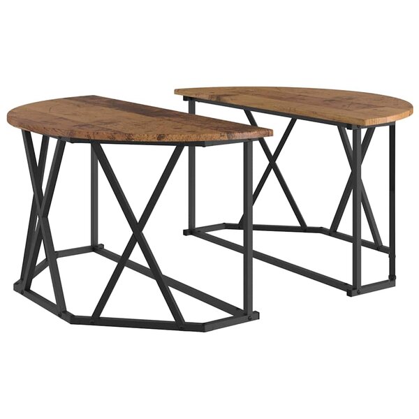vidaXL Table basse Bois Ancien 80 x 80 x 42 cm