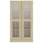 vidaXL Armoire à vitrine Chêne sonoma 82 5x30 5x150 cm Bois ingénierie