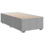 vidaXL Sommier à lattes de lit et matelas Gris clair 90x190 cm Tissu