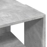 vidaXL Table basse gris béton 89 5x48x30 cm bois d'ingénierie