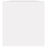 vidaXL Boîte de rangement vinyles Blanc 71x34x36 cm Bois d'ingénierie