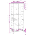 vidaXL Bibliothèque sonoma gris 78 5x33x188 5 cm bois d'ingénierie