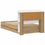 vidaXL Cadre de lit avec rangement Chêne artisanal 80 x 200 cm