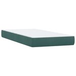 vidaXL Sommier à lattes de lit et matelas et LED vert foncé 180x220cm velours
