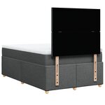 vidaXL Sommier à lattes de lit avec matelas Gris foncé 120x200cm Tissu