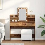 vidaXL Coiffeuse Bois Ancien 100 x 40 x 130 cm Bois d'ingénierie