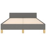 vidaXL Cadre de lit sans matelas gris foncé 120x190 cm tissu
