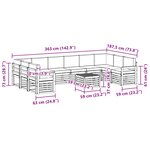 vidaXL Ensemble de canapés d'extérieur 8 pc Blanc et gris clair