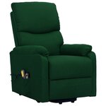 vidaXL Fauteuil de massage Vert foncé Tissu