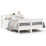 vidaXL Cadre de lit sans matelas blanc 120x200 cm bois de pin massif