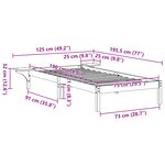 vidaXL Cadre de lit avec tables de chevet Blanc Blanc