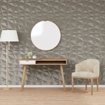 vidaXL Panneaux muraux 48 Pièces gris béton 50x50 cm XPS 12 m² losange