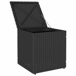 vidaXL Tabourets jardin coussins 2 Pièces noir 40x40x43 cm résine tressée