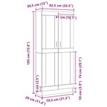 vidaXL Bibliothèque Chêne noir 82.5 x 30.5 x 185 cm Bois d'ingénierie