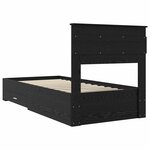 vidaXL Cadre de lit Chêne noir 90 x 200 cm Bois d'ingénierie