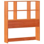 vidaXL Lit bibliothèque sans matelas cire marron 75x190 cm pin massif