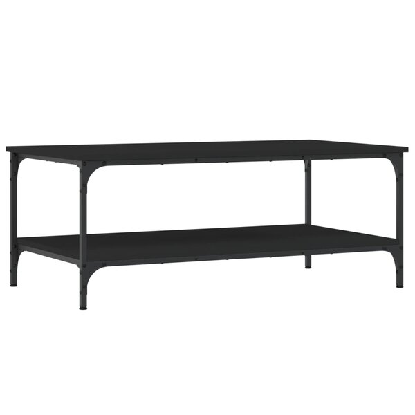 vidaXL Table basse noir 100x55x40 cm bois d'ingénierie