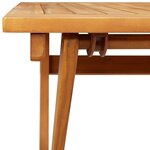 vidaXL Table de jardin pliante Rectangulaire 100x55x75 cm Bois massif Acacia