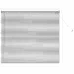vidaXL Store de Fenêtre avec des rideaux Argenté 80 x 130 cm Aluminium