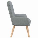 vidaXL Fauteuil relaxant Gris clair 63 x 67 x 94 cm tissu