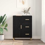 vidaXL Buffet Chêne noir 34 x 69 5 x 90 cm Bois d'ingénierie