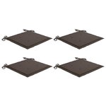 vidaXL Coussins de chaise jardin lot de 4 taupe 40x40x4cm tissu oxford