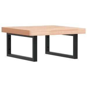 vidaXL Étagère de vasque murale acier et bois massif de hêtre