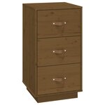  vidaXL Tables de chevet 2 Pièces Marron 40x40x75 cm Bois de pin massif