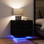 vidaXL Cabinet de chevet mural 2 Pièces Chêne noir 50 x 39 x 41 cm