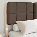 vidaXL Cadre de lit avec tête de lit rembourrée Taupe 120 x 190 cm
