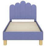 vidaXL Cadre de lit pour tout-petit avec tête de lit Bleu denim Tissu