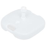 vidaXL Socle de parasol rempli de sable/d'eau 16 L Blanc Plastique