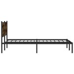 vidaXL Cadre de lit en métal sans matelas chêne fumé 193x203 cm
