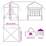 vidaXL Tente de fête pop-up 195 x 195 x 245 cm Bleu Tissu Oxford