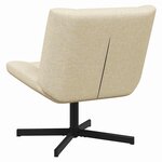 vidaXL Chaise d'Appoint Crème Tissu en polyester  Base en métal Moyenne