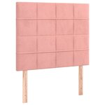 vidaXL Sommier à lattes de lit avec matelas Rose 90x190 cm Velours