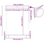vidaXL Store Roulant Extérieur Rayé Réglable Crème 220 x 250 cm tissu
