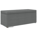 vidaXL Tabouret Gris foncé 101 x 41 x 40 cm Tissu et bois stratifié