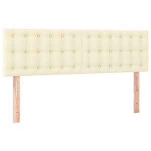 vidaXL Têtes de lit 2 Pièces Crème 72x5x78/88 cm Similicuir