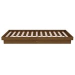 vidaXL Cadre de lit sans matelas marron miel bois massif