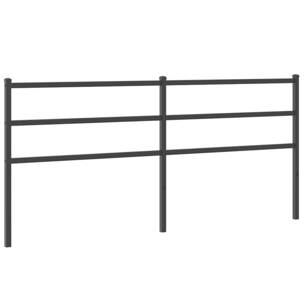 vidaXL Tête de lit de remplacement métal noir 180 cm