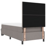vidaXL Lit à ressort avec matelas et banc taupe 100x200 cm Tissu