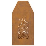 brasero vidaXL 50x50x100 cm en acier vieilli