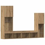 vidaXL Meuble TV 4 Pièces chêne artisanal 40.5 x 30 x 102 cm