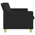 vidaXL Canapé-lit escamotable Noir Tissu