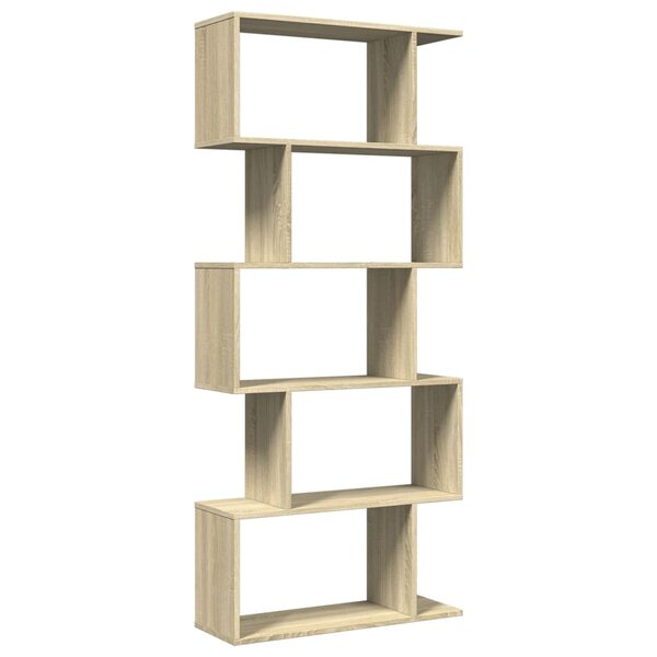 vidaXL Étagère séparatrice de pièce 5 niveaux chêne sonoma 70x24x161cm